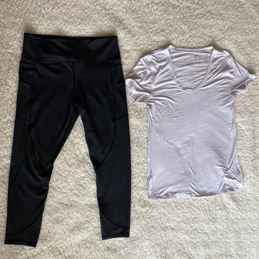 Zyia active lot! EUC leggings size 14/16 shirt size L